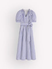 Синий - Boden Double Cloth Puff Sleeve Dress - Изображение 1 1