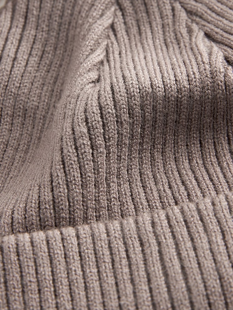 Tan/Cream Baby Beanie Hats 2 Pack - Image 5 of 5