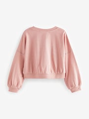 Pink Varsity Graphic 100% Cotton Long Sleeve Sweatshirt (3-16yrs) - Image 5 of 6