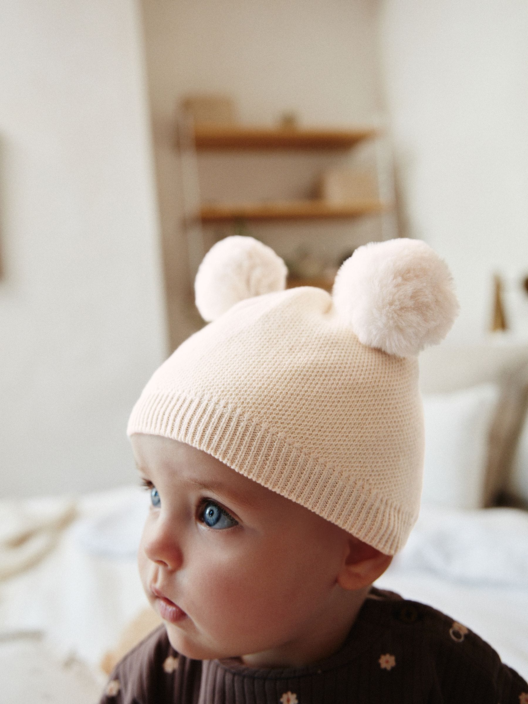 【SALE】 Cream Buy Delicate USA Next from Hat Baby Pom Double その他