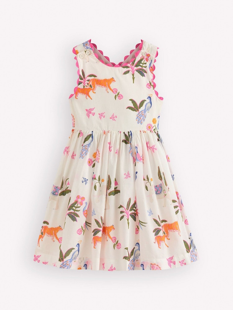 Boden Cream Harper Cross-back Dress - Image 1 of 3