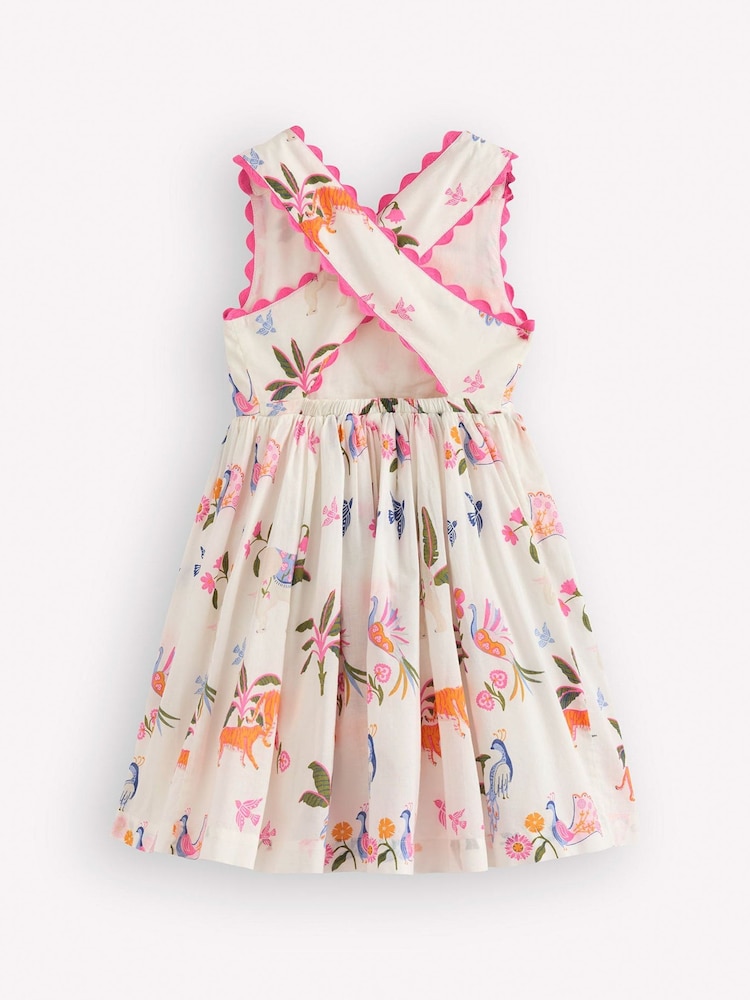 Boden Cream Harper Cross-back Dress - Image 2 of 3