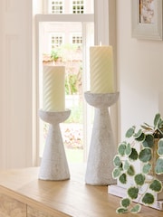 Natural Scandi Textured Pillar Candle Holder - Image 1 of 4