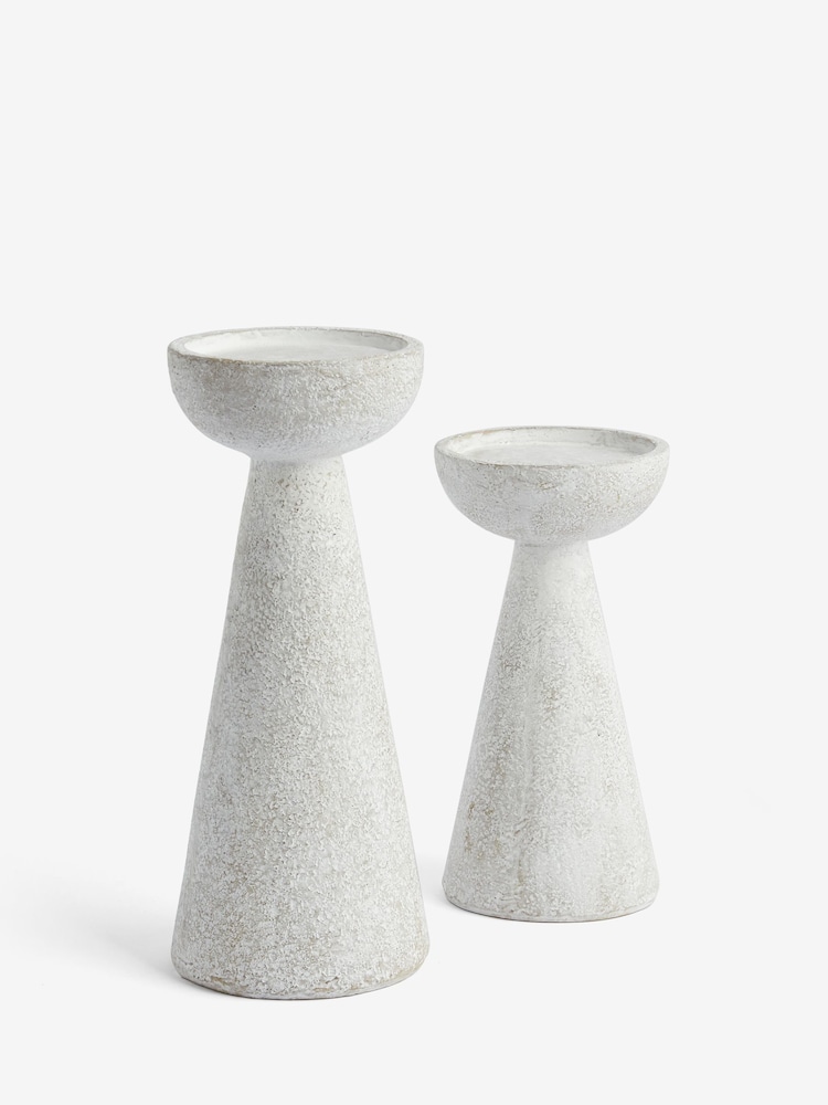 Natural Scandi Textured Pillar Candle Holder - Image 4 of 4