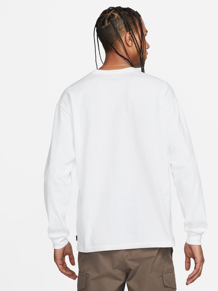 Blanco - Nike Sportswear Premium Essentials 100% Cotton T-Shirt - Imagen 2 de 8