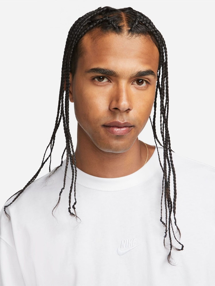 Wit - Nike Sportswear Premium Essentials 100% Cotton T-Shirt - Image 3 of 8