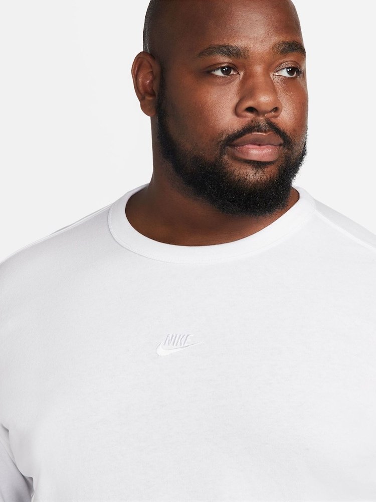 Blanco - Nike Sportswear Premium Essentials 100% Cotton T-Shirt - Imagen 8 de 8
