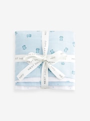 Blue Bear Baby Muslins 100% Cotton Cloths 4 Pack - Image 1 of 7