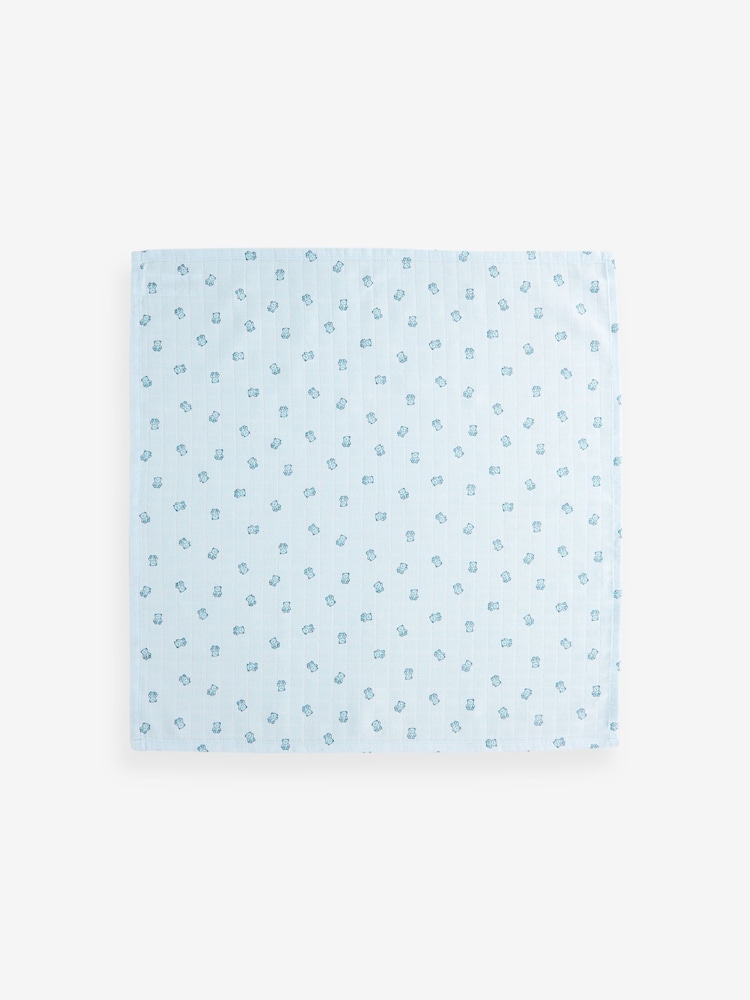 Blue Bear Baby Muslins 100% Cotton Cloths 4 Pack - Image 5 of 7