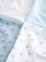 Blue Bear Baby Muslins 100% Cotton Cloths 4 Pack - Image 7 of 7