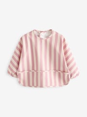 Pink Baby Weaning And Feeding Sleeved Bib - Image 1 of 4