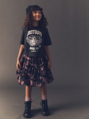 Grey/Purple Graphic T-Shirt and Skirt Set (3-16yrs) - Image 1 of 8