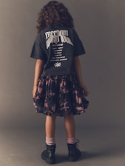 Grey/Purple Graphic T-Shirt and Skirt Set (3-16yrs) - Image 2 of 8
