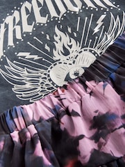 Grey/Purple Graphic T-Shirt and Skirt Set (3-16yrs) - Image 6 of 8