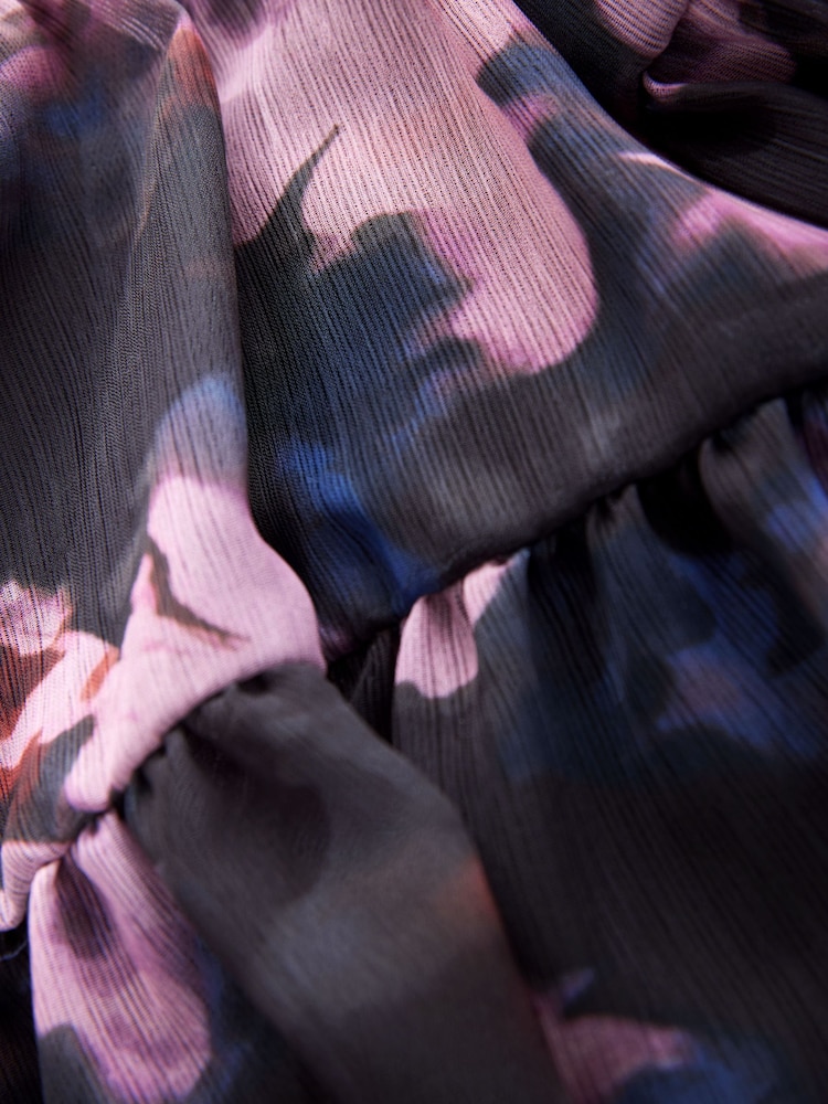 Grey/Purple Graphic T-Shirt and Skirt Set (3-16yrs) - Image 8 of 8