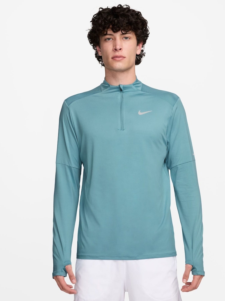 Nike Blue Element Quarter Zip Running Top - Image 1 of 3