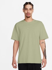 Nike Olive Aura Sportswear Premium 100% Cotton Essentials T-Shirt - Image 1 of 3