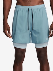 Nike Vintage Green Dri-FIT Stride 5 Inch 2-in-1 Running Shorts - Image 1 of 5