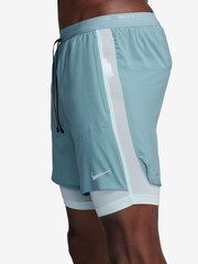 Nike Vintage Green Dri-FIT Stride 5 Inch 2-in-1 Running Shorts - Image 3 of 5