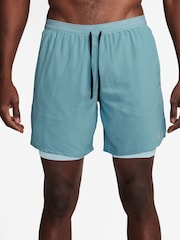 Nike Vintage Green Dri-FIT Stride 7 Inch 2-In-1 Running Shorts - Image 1 of 5