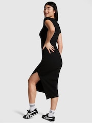 Victoria's Secret PINK Pure Black Short Sleeve Midi Dress - Image 2 of 3