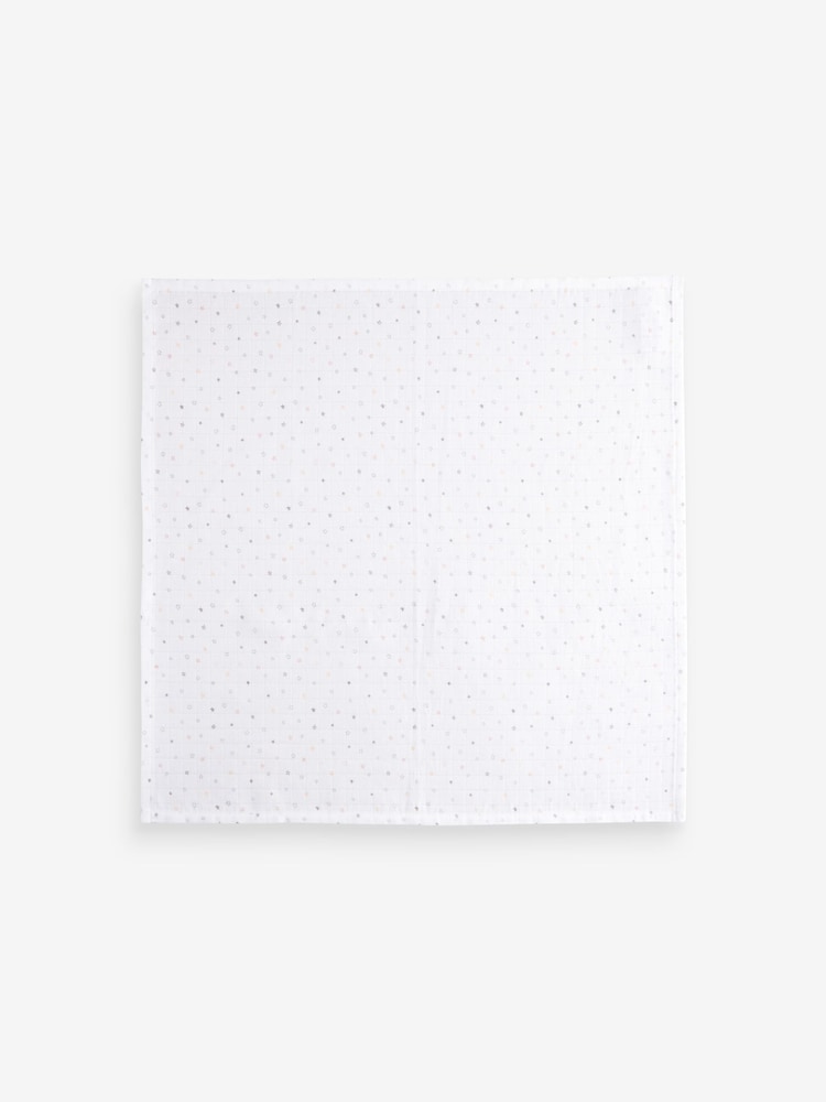 White Delicate Animal Baby Muslins 100% Cotton Cloths 4 Pack - Image 6 of 11