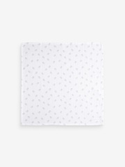 White Delicate Animal Baby Muslins 100% Cotton Cloths 4 Pack - Image 8 of 11