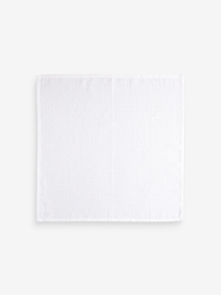 White Delicate Animal Baby Muslins 100% Cotton Cloths 4 Pack - Image 9 of 11