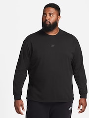 Nike Black Sportswear Premium Essentials 100% Cotton T-Shirt - Image 7 of 10