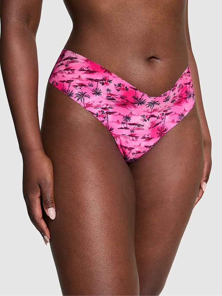 Victoria's Secret PINK Pink Enchantment Palm Tree High Leg Thong Knickers - Image 1 of 3