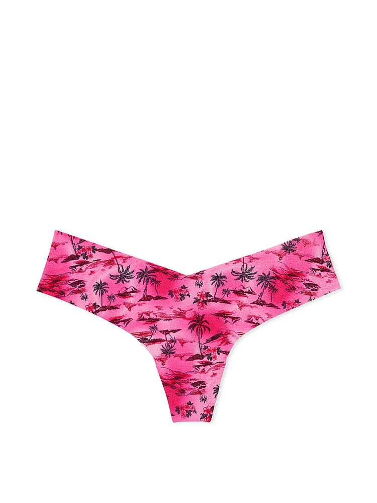Victoria's Secret PINK Pink Enchantment Palm Tree High Leg Thong Knickers - Image 3 of 3
