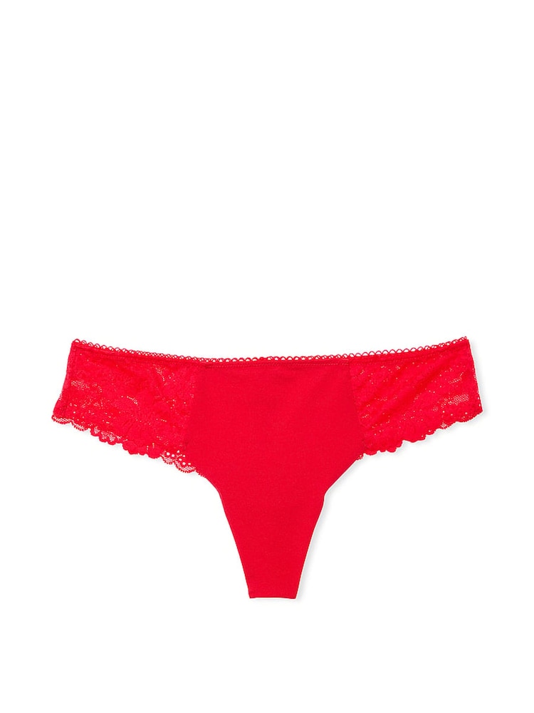 Victoria's Secret PINK Red Pepper Lace Thong Knickers - Image 3 of 3 Victoria's Secret PINK Red Pepper Lace Thong Knickers - Image 3 of 3