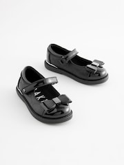 Baker by Ted Baker Girls Black Mary Jane Shoes with Bow - Image 1 of 6