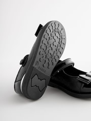 Baker by Ted Baker Girls Black Mary Jane Shoes with Bow - Image 3 of 6