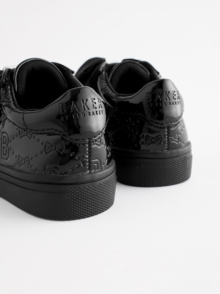 Baker by Ted Baker Girls Black Trainers with Bow - Image 2 of 5