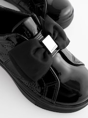 Baker by Ted Baker Girls Black Trainers with Bow - Image 3 of 5
