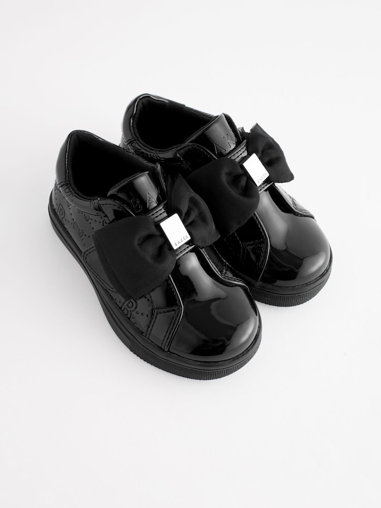 Baker by Ted Baker Girls Black Trainers with Bow - Image 5 of 5