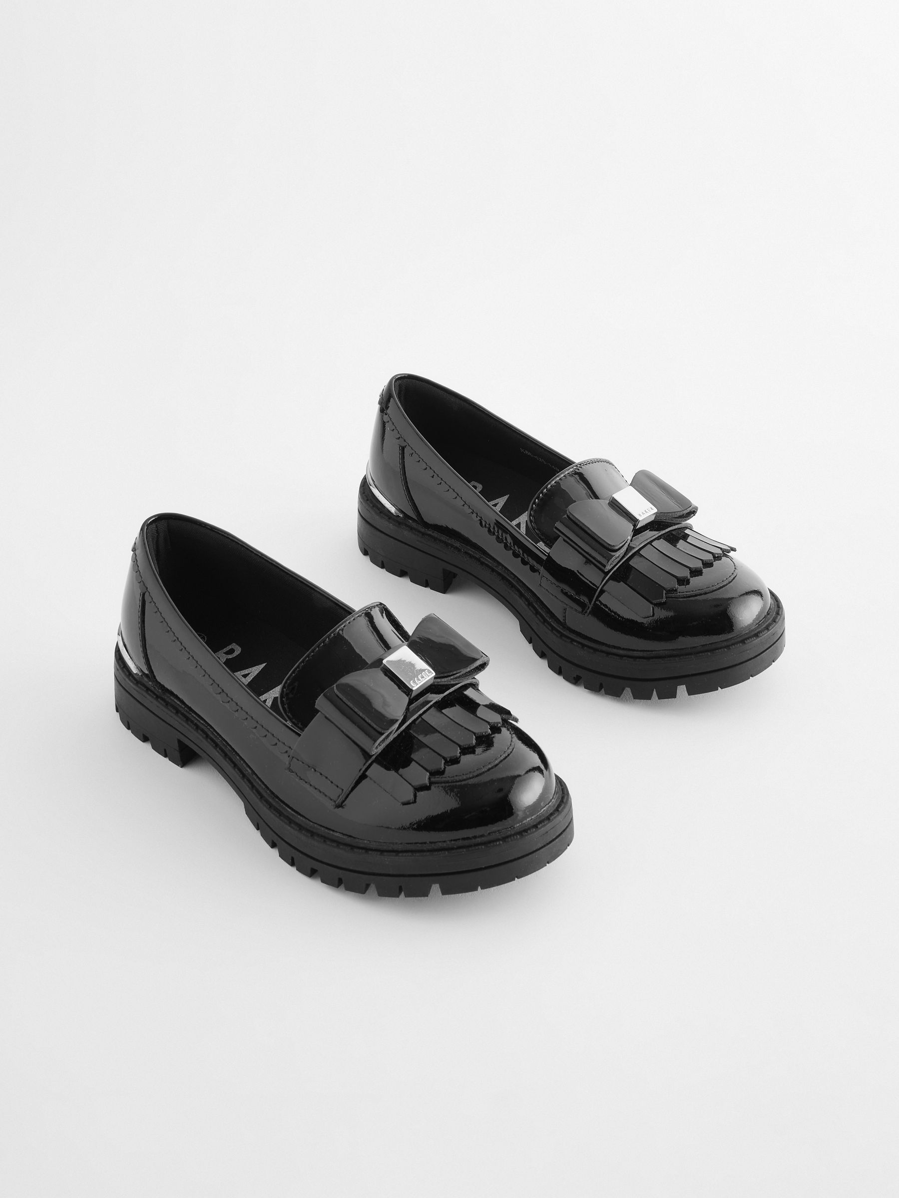 Buy Baker by Ted Baker Girls Black Loafer Shoes with Bow from Next Luxembourg