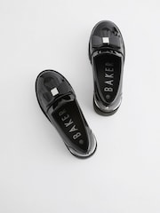 Baker by Ted Baker Girls Black Loafer Shoes with Bow - Image 5 of 9