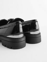 Baker by Ted Baker Girls Black Loafer Shoes with Bow - Image 6 of 9