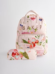 Mochila y estuche con diseño floral en rosa de niña para la vuelta al cole de Baker by Ted Baker - Imagen 1 de 6