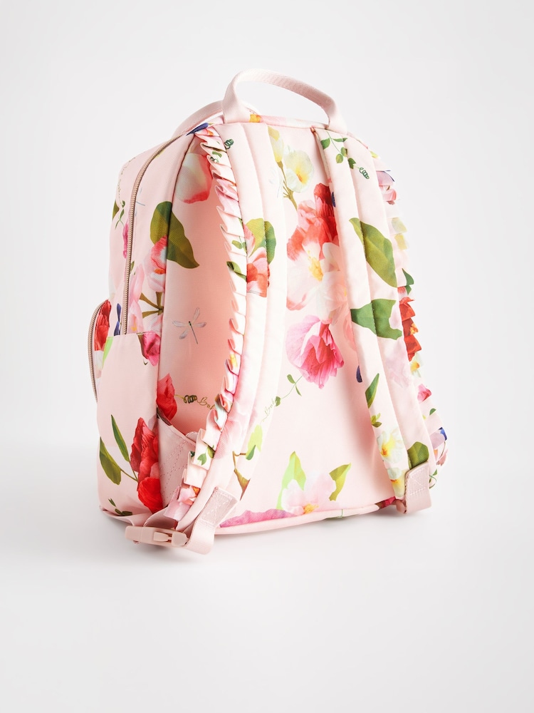 Baker by Ted Baker בצבע ורוד, תיק גב פרחוני בחזרה לבית הספר עם קלמר לילדות - Image 5 of 6