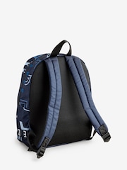 Baker by Ted Baker Boys Back to School Navy Print Backpack with Pencil Case - Image 2 of 6