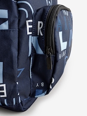 Baker by Ted Baker Boys Back to School Navy Print Backpack with Pencil Case - Image 5 of 6