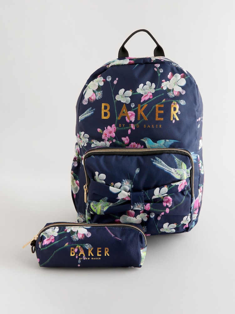 Azul marino - Baker by Ted Baker Girls School Bow Backpack - Imagen 1 de 7