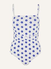 Accessorize White Daisy Print Belt Swimsuit - Image 4 of 4
