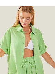 Accessorize Green Accessorize Blue Beach Shirt - Image 1 of 4