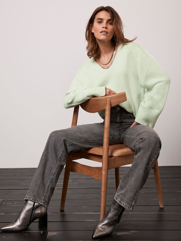 Mint Velvet Green Knit Jumper - Image 1 of 5