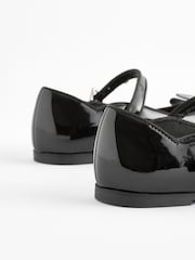 Baker by Ted Baker Girls Black School Patent Mary Jane Shoes with Bow - Image 6 of 6