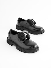 Baker by Ted Baker Girls Black Chunky Shoes with Bow - Image 3 of 6